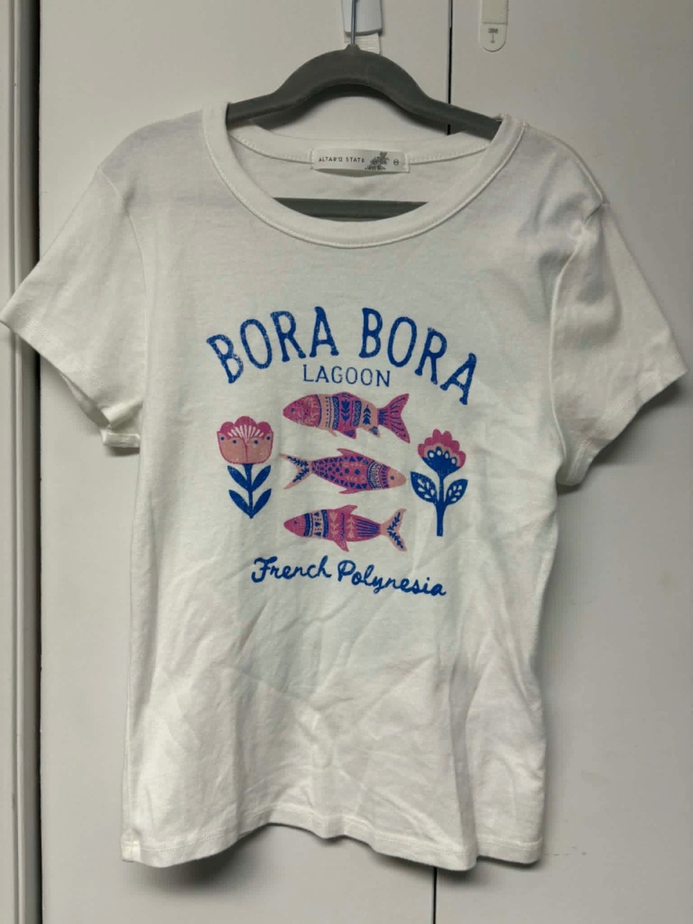 Altar'd State Bora Bora baby tee White Medium